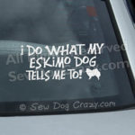 Funny American Eskimo Dog Car Decal
