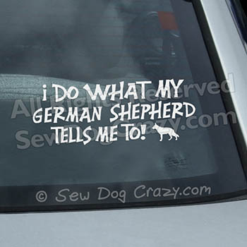 Funny German Shepherd Car Decal