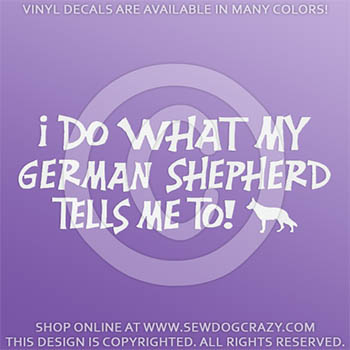 Funny German Shepherd Vinyl Sticker