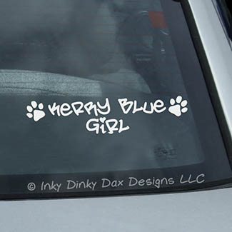Kerry Blue Girl Decal