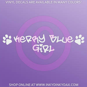 Kerry Blue Girl Vinyl Sticker