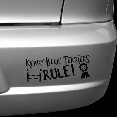 Kerry Blue Terriers Rule Car Sticker