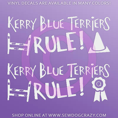 Kerry Blue Terriers Rule Vinyl Decal