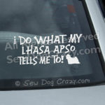 Funny Lhasa Apso Car Decal