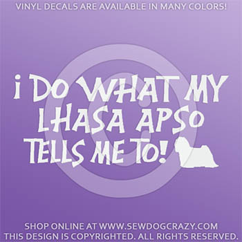 Funny Lhasa Apso Vinyl Sticker