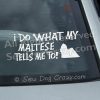 Funny Maltese Car Decal