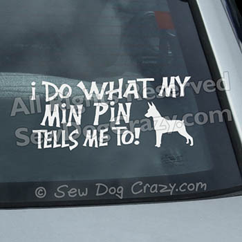 Funny Min Pin Car Decal