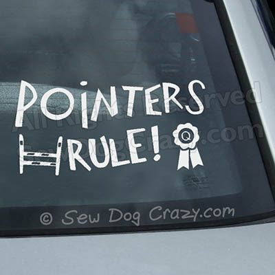 Pointers Rule Car Window Sticker