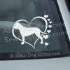 Heart Staffie Dog Decal