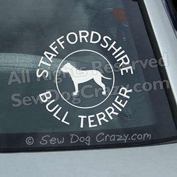 Staffordshire Bull Terrier Car Window Stickers