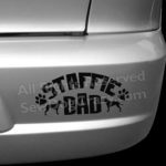Staffordshire Bull Terrier Dad Car Sticker