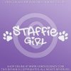 Staffie Girl Vinyl Sticker
