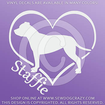 Love Staffies Dog Lover Sticker