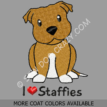 Fawn and White Staffie Shirts