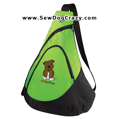 Cartoon Staffordshire Bull Terrier Bag