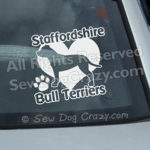 Love Staffordshire Bull Terriers Decals