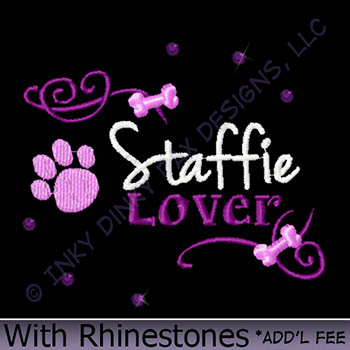 Staffie Lover Rhinestones Shirt