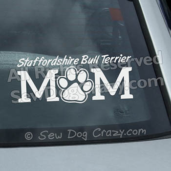 Staffordshire Bull Terrier Mom Decals