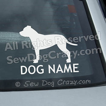Staffordshire Bull Terrier Car Window Sticker