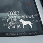 Funny Staffie Car Window Stickers