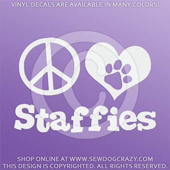Peace Love Staffies Sticker