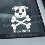 Pirate Staffordshire Bull Terrier Decal