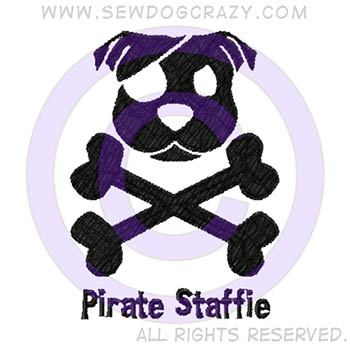 Embroidered Pirate Staffie Shirts