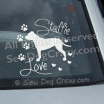 Staffordshire Bull Terrier Car Window Sticker