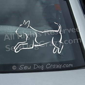 Jumping Airedale Decal