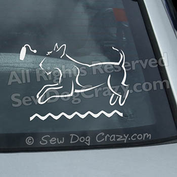 Dock Jumping Airedale Decal