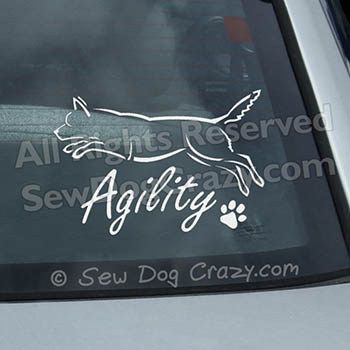 Cattle Dog Agility Car Sticker