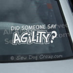 Dog Agility Car Window Sticker