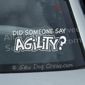 Dog Agility Car Window Sticker