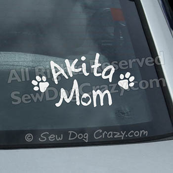 Akita Mom Car Sticker
