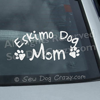 Eskimo Dog Mom Car Decal