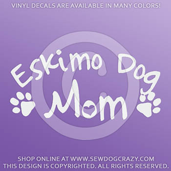 Eskimo Dog Mom Car Sticker