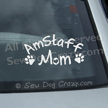AmStaff Mom Car Decal