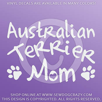 Australian Terrier Mom Car Decal