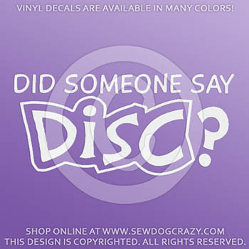 Disc Dog Car Sticker