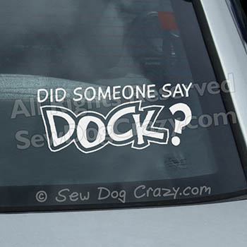 Dock Diving Car Sticker
