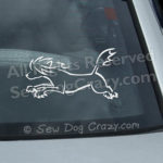Jumping Chinese Crested Car Sticker