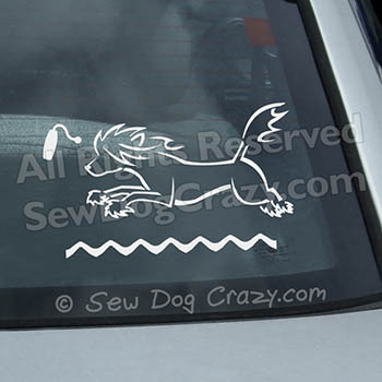 Chinese Crested Dock Jumping decal