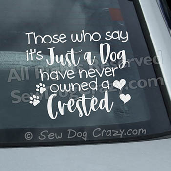Chinese Crested Car Window Decals