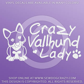 Crazy Vallhund Lady Decal