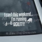 Funny Dog Agility Car Stickers