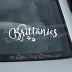 Love Brittanies Car Window Stickers