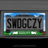 Keeshond Agility License Plate Frame
