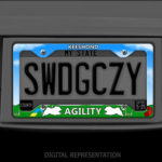 Keeshond Agility License Plate Frame