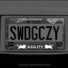 Keeshond Agility License Plate Frame