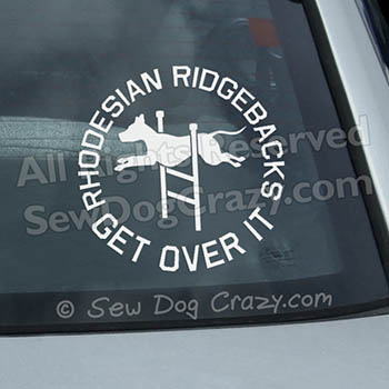 Agility Ridgeback Car Sticker
